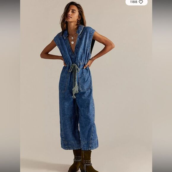Free People Pants - New Free People We The Free Lantana Cropped Coverall